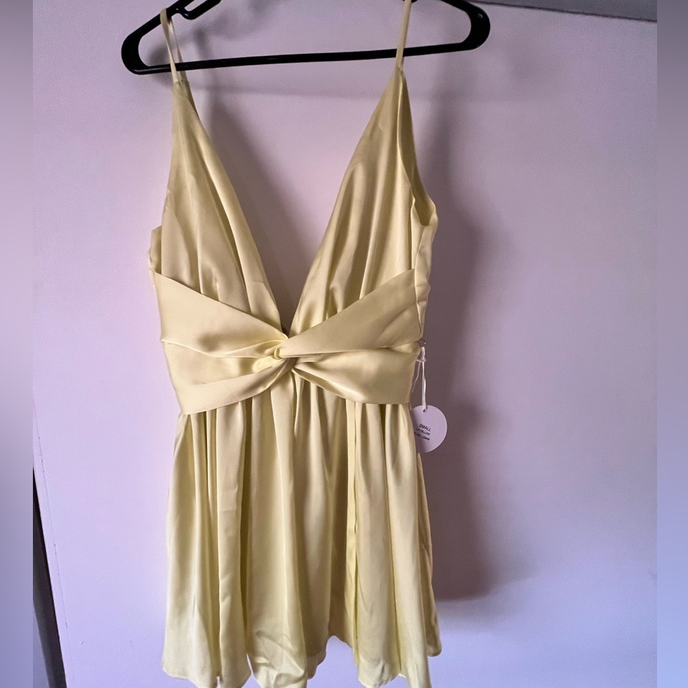 Yellow mini dress